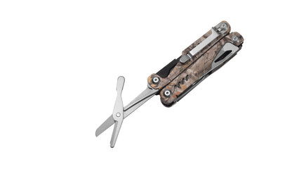 19-in-1 Camo Stainless Steel Multi Tool Pliers with Self-Driver Bits Adaptor